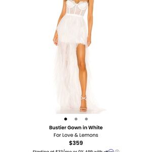For Love And Lemons White Bustier Gown